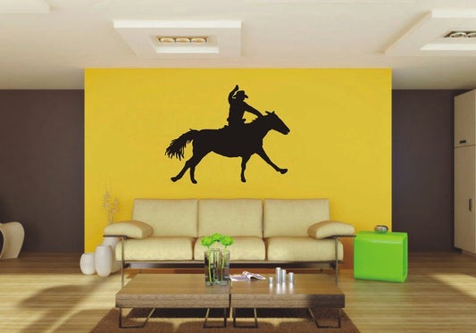 Picniva Horse Rider Sty8 Vinyl Wall Decal, Approx 22 x 17.39 in, Removable