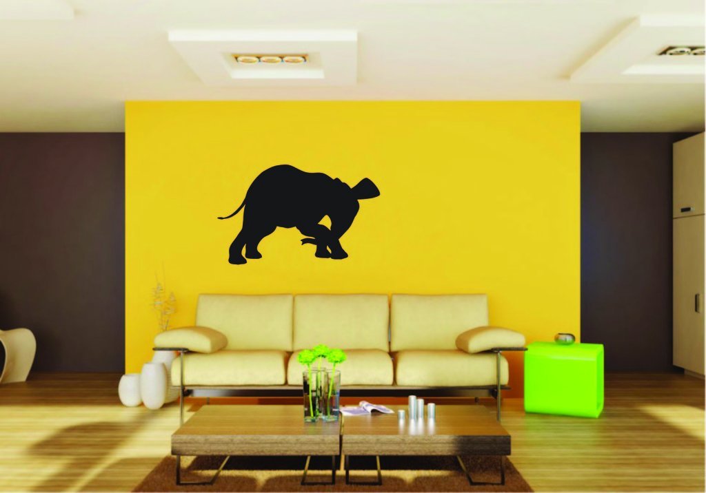 Picniva Elephant Baby Sty9 Vinyl Wall Decal, Approx 22 x 13.57 in