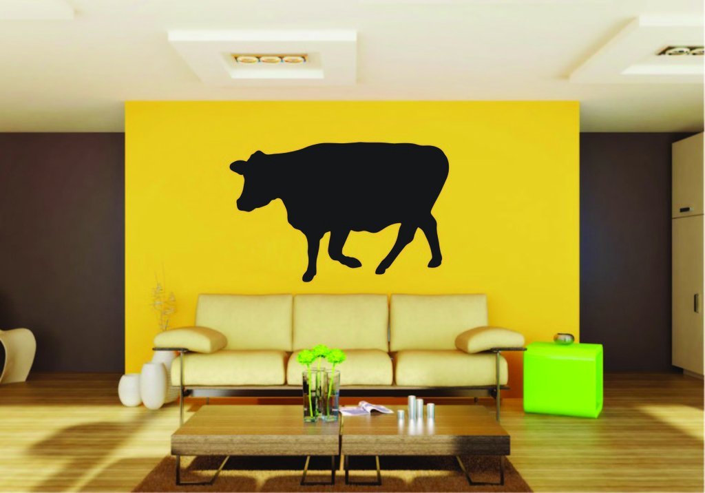 Picniva Cow Sty29 Vinyl Wall Decal, Approx 22 x 13.94 in, Removable