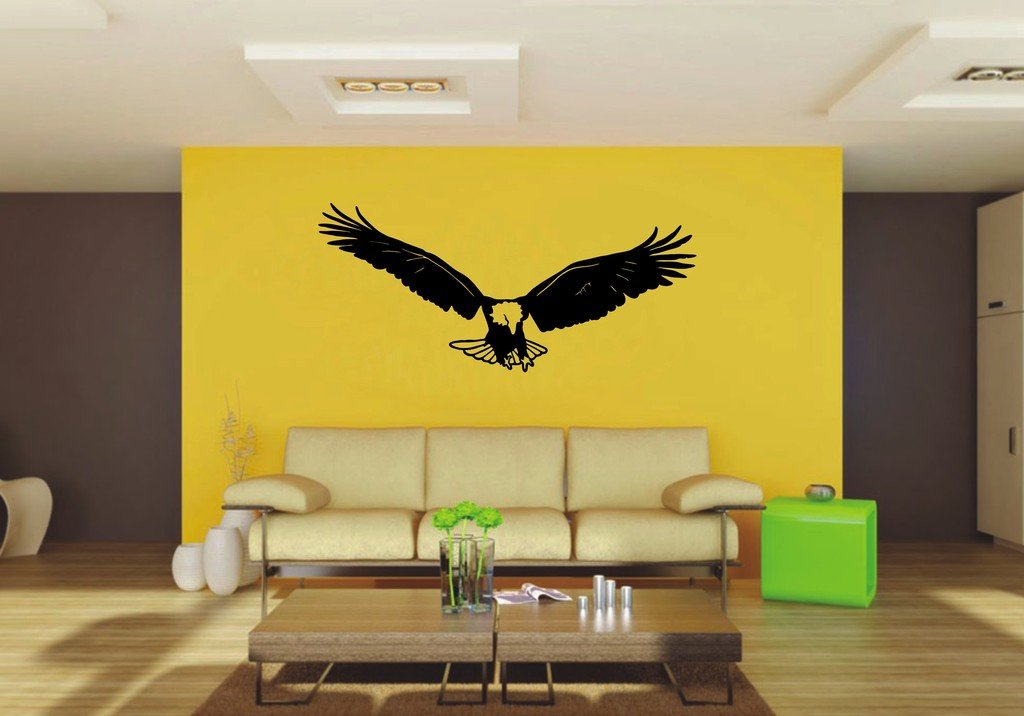 Picniva Eagle Sty9 Vinyl Wall Decal, Approx 22 x 9.85 in, Home Decor