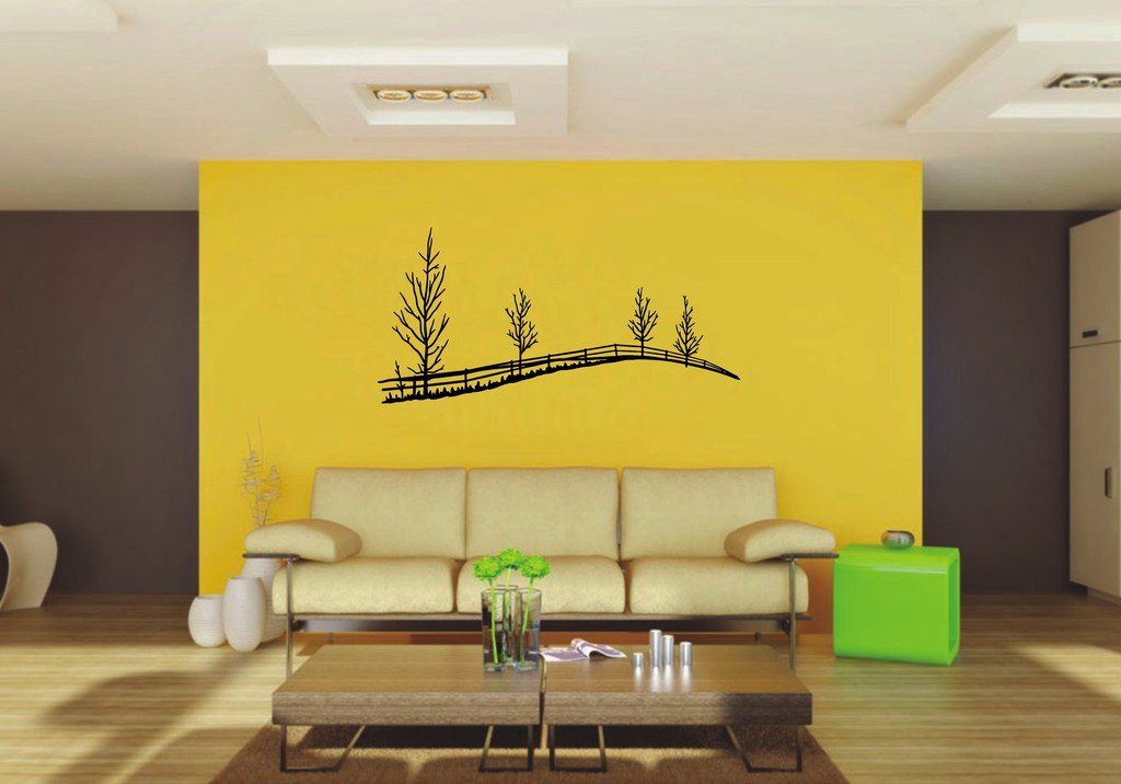 Picniva 22x10.68 Treeline Style 2 Vinyl Wall Decal Nature