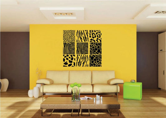 Picniva 9 Zebra Pendants Removable Vinyl Wall Decal Animal Print Safari Art - Color: 9 pendants