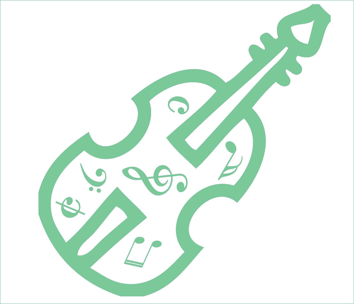 Picniva Violin Music Notes Wall Decal for Musicians