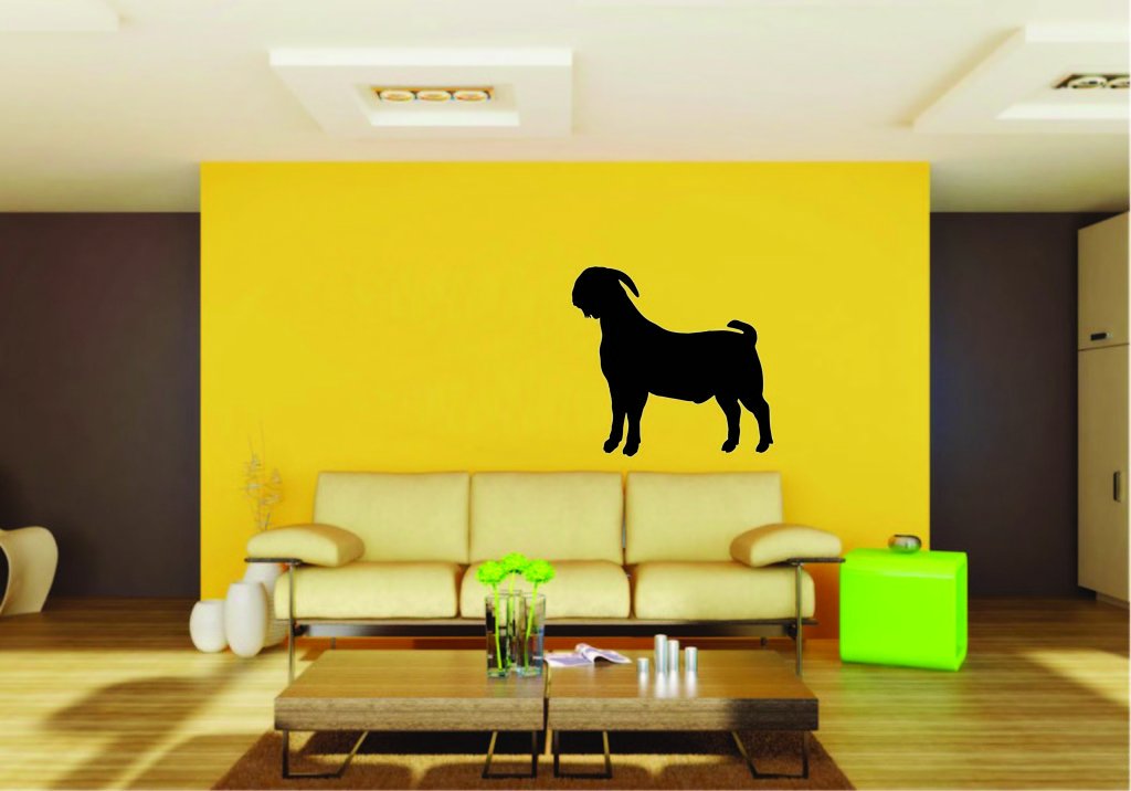 Picniva Boer Goat Sty10a Vinyl Wall Decal, Approx 22 x 20.44 in, Removable