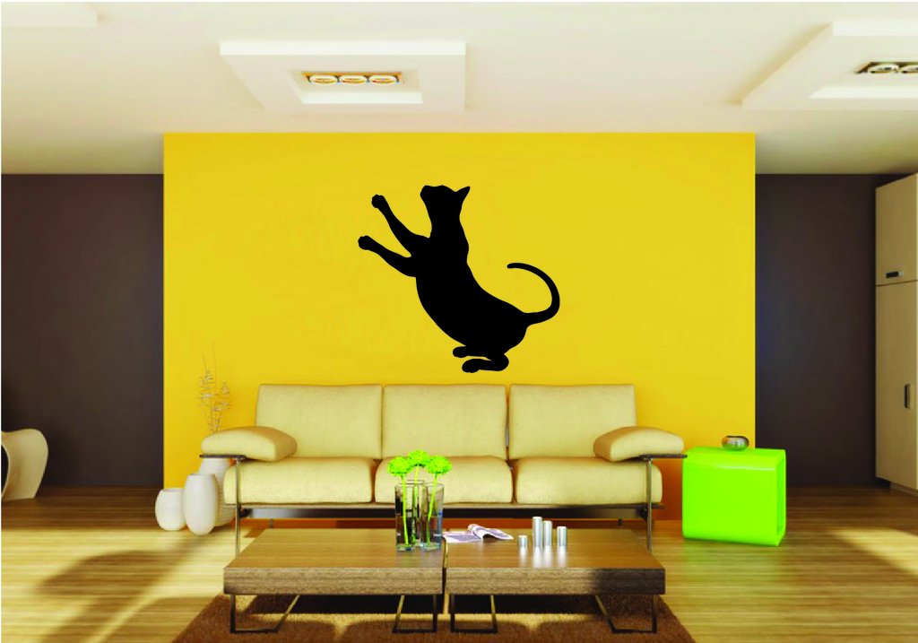 Picniva Devon Rex Cat Style 13 Removable Vinyl Wall Decal