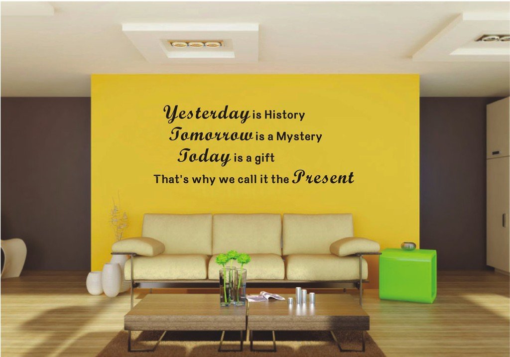 Picniva 22x8.81 Yesterday is History Tomorrow Vinyl Wall Decal Motivational