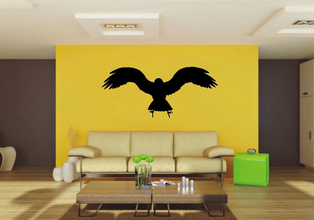 Picniva Crow Sty15a Vinyl Wall Decal, Approx 22 x 9.67 in, Home Decor