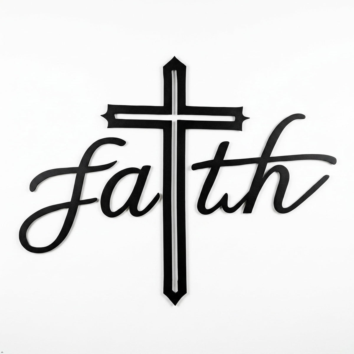Picniva Faith Cross Matte Vinyl Wall Decal