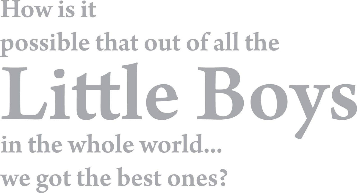 Decaltor Little Boys Quote Vinyl Wall Decal