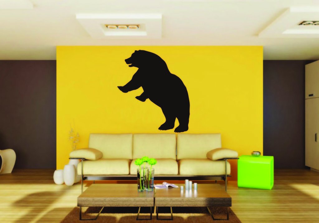 Picniva Bear Sty20 Vinyl Wall Decal, Approx 22 x 26.4 in, Removable
