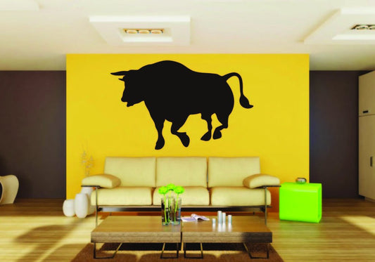 Picniva Bull Sty12a Vinyl Wall Decal, Approx 22 x 13.2 in, Removable