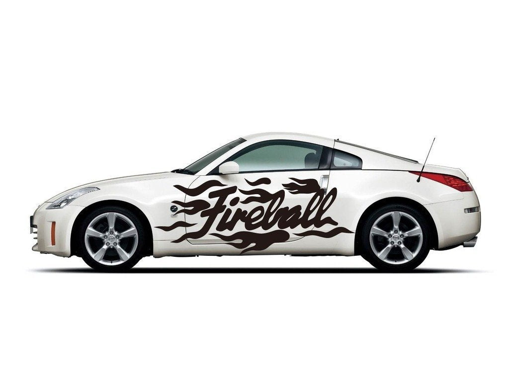 Picniva sty178 Racing Car Body Side Stripes Sticker Decal 2 Pcs