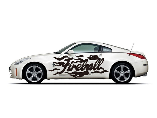 Picniva sty178 Racing Car Body Side Stripes Sticker Decal 2 Pcs