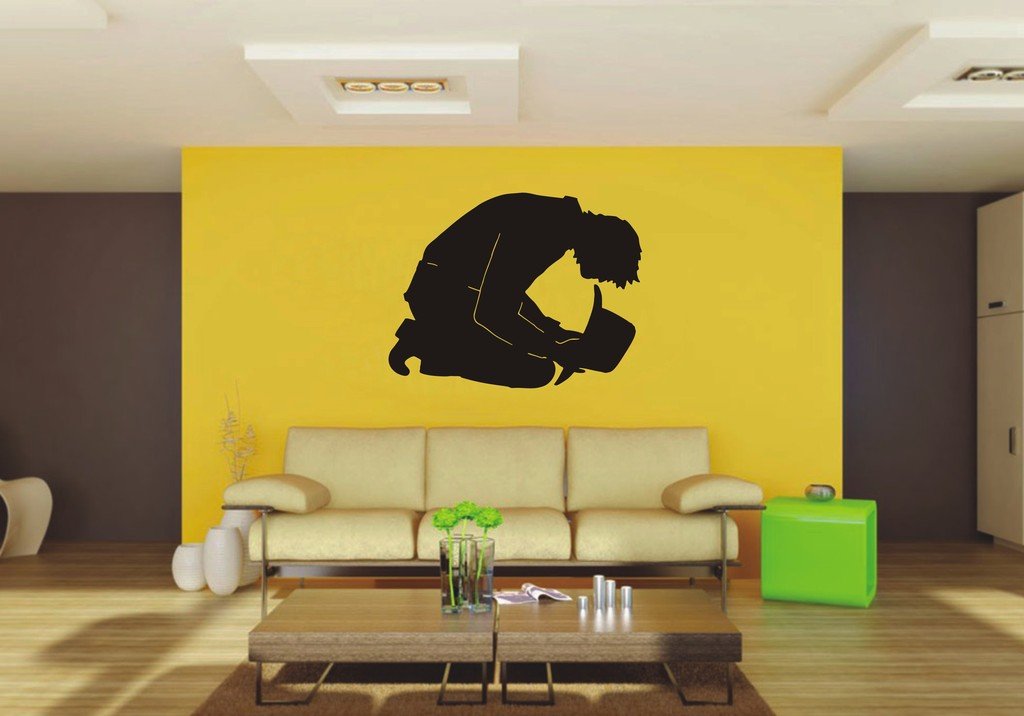 Picniva Cowboy Sty13 Vinyl Wall Decal, Approx 22 x 16.99 in, Removable