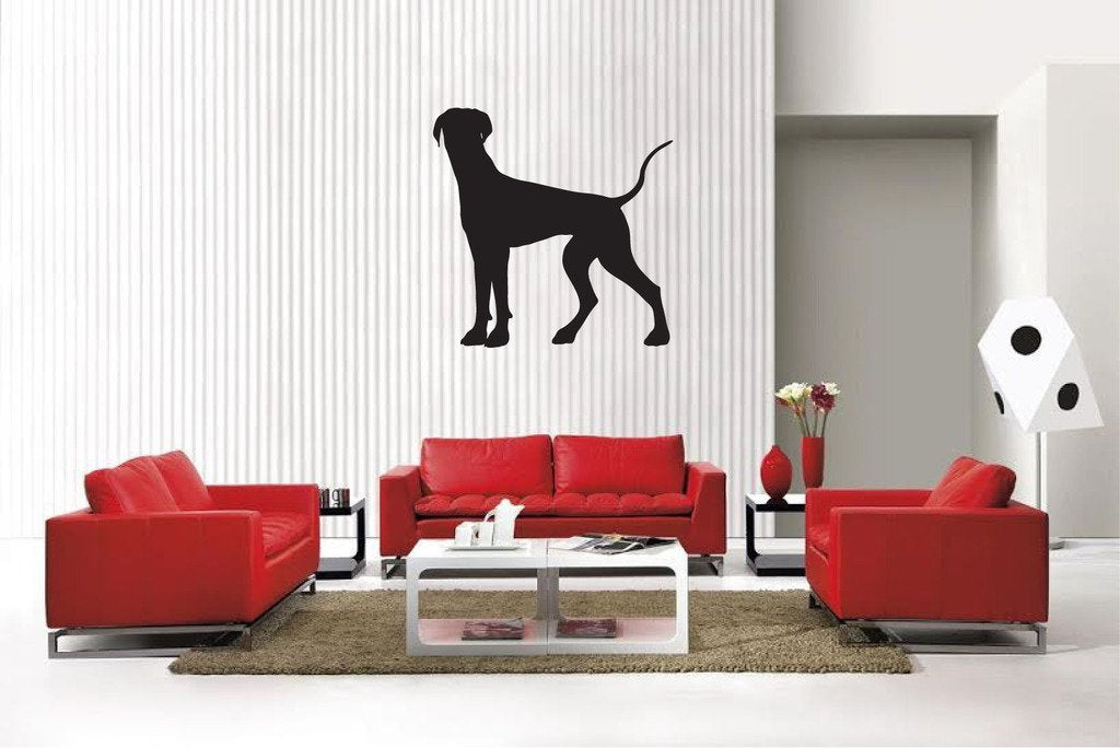 Picniva Matte Black Great Dane Style 22a Vinyl Wall Decal Canine Decor