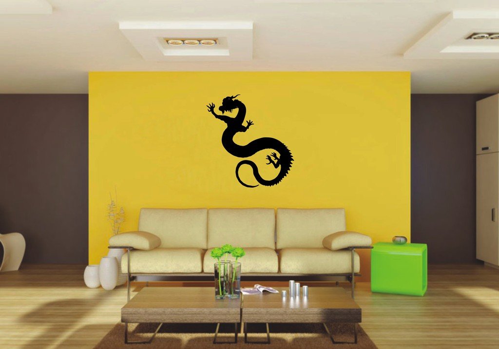 Picniva 22x23.4 East Dragon Style 1 Vinyl Wall Decal Fantasy Decor