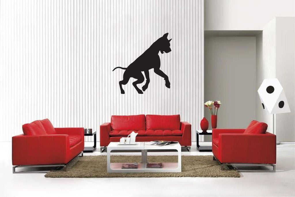 Picniva Matte Black Doberman Style 11a Vinyl Wall Decal Canine Decor