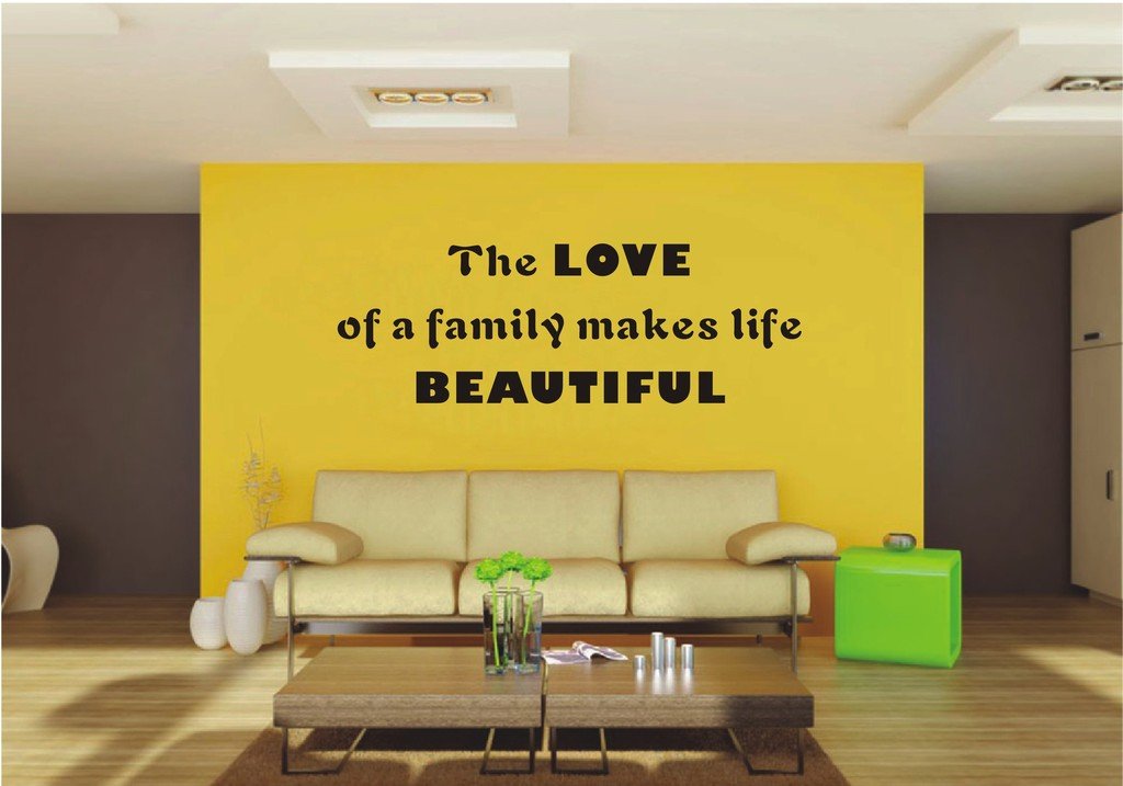 Picniva Family Love Blessing Quote Vinyl Wall Decal, Approx 22 x 7.59 in