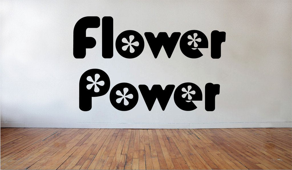 Picniva Flower Power Removable Vinyl Wall Decal, 23 x 15 in