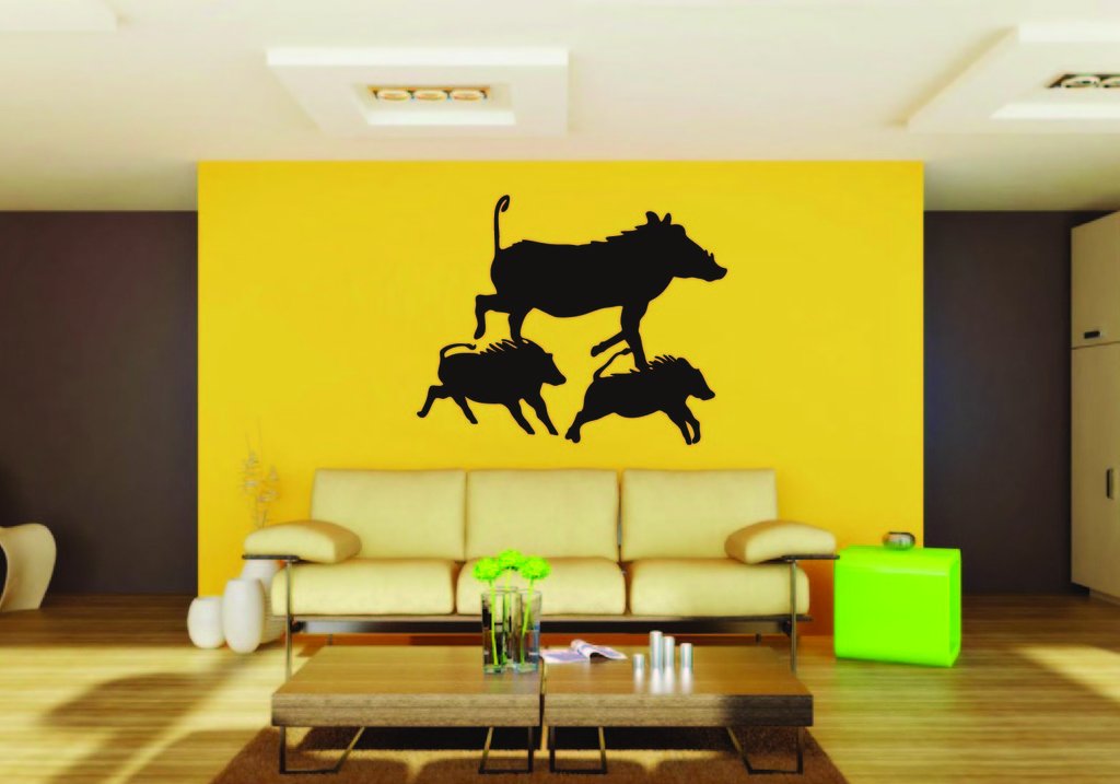 Picniva Boar Sty10 Vinyl Wall Decal, Approx 22 x 17.6 in, Removable