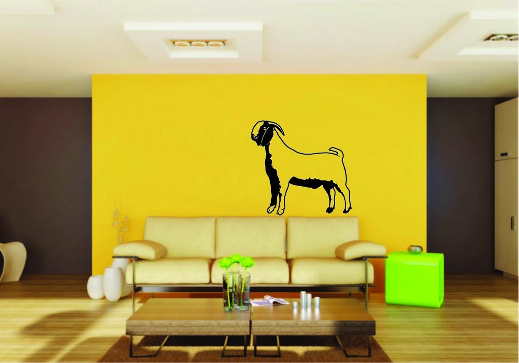 Picniva Boer Goat Sty10 Vinyl Wall Decal, Approx 22 x 20.78 in, Removable