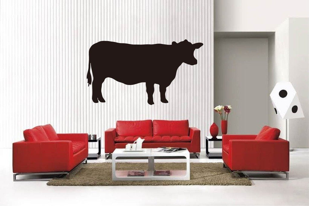 Picniva Matte Black Cow Style 55 Vinyl Wall Decal Farm Ranch Decor BG5150