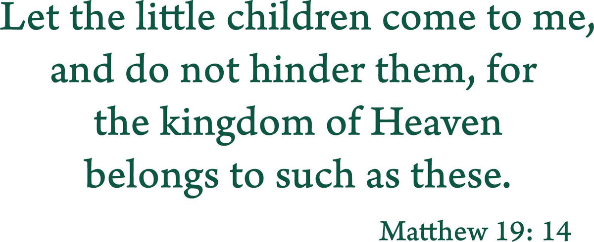 Decaltor Matthew 19:14 Bible Verse Vinyl Wall Decal, Home Decor