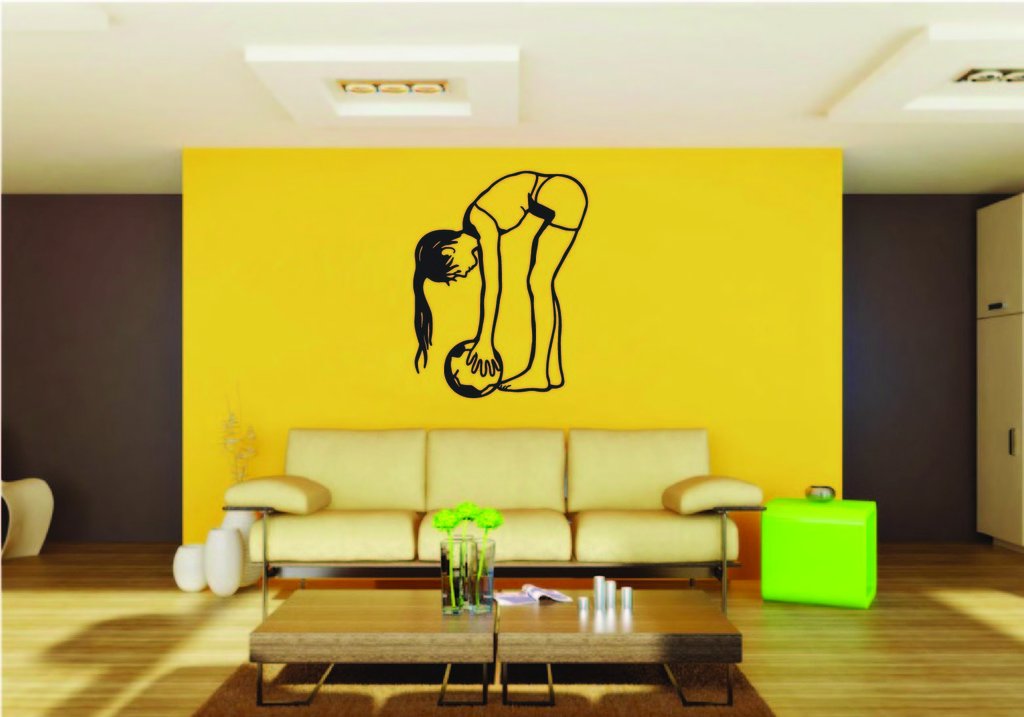 Picniva Soccer Girl Style 20 Removable Vinyl Wall Decal