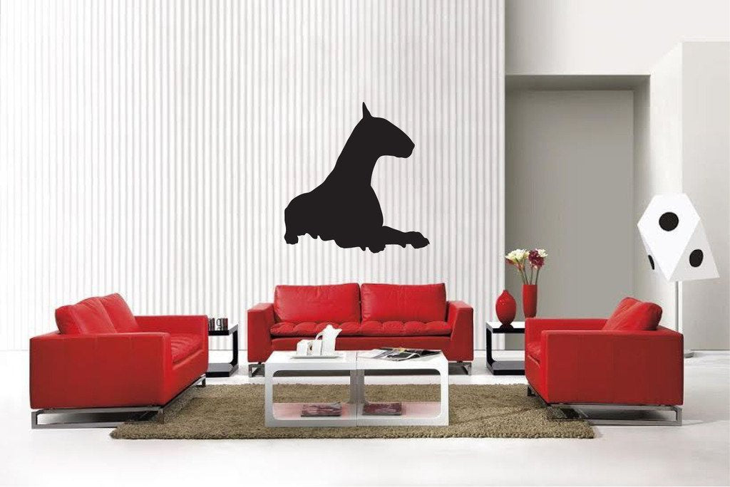 Picniva Matte Black Bull Terrier Style 21 Vinyl Wall Decal Canine Decor