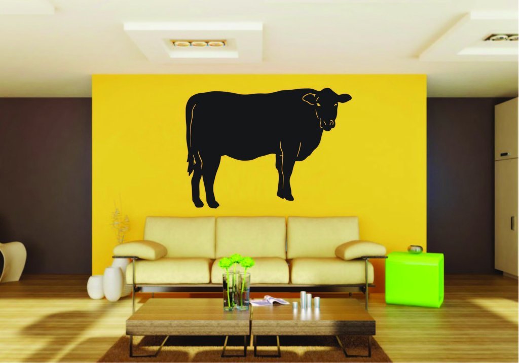 Picniva Cow Sty79 Vinyl Wall Decal, Approx 22 x 16.03 in, Removable