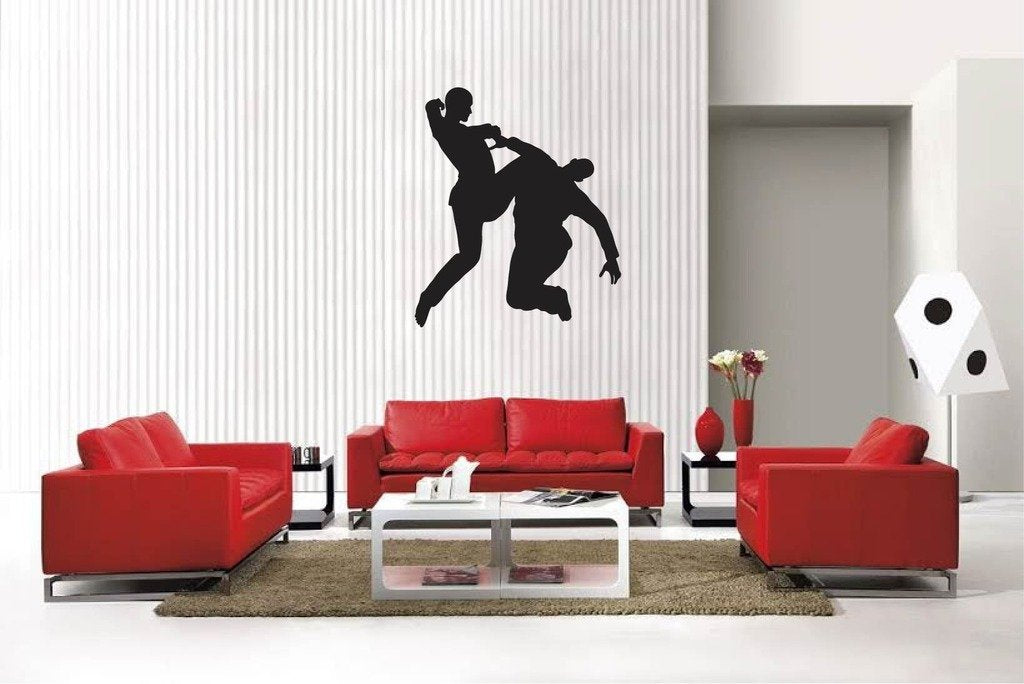 Picniva Matte Black Martial Arts Style 15 Vinyl Wall Decal Sports Decor