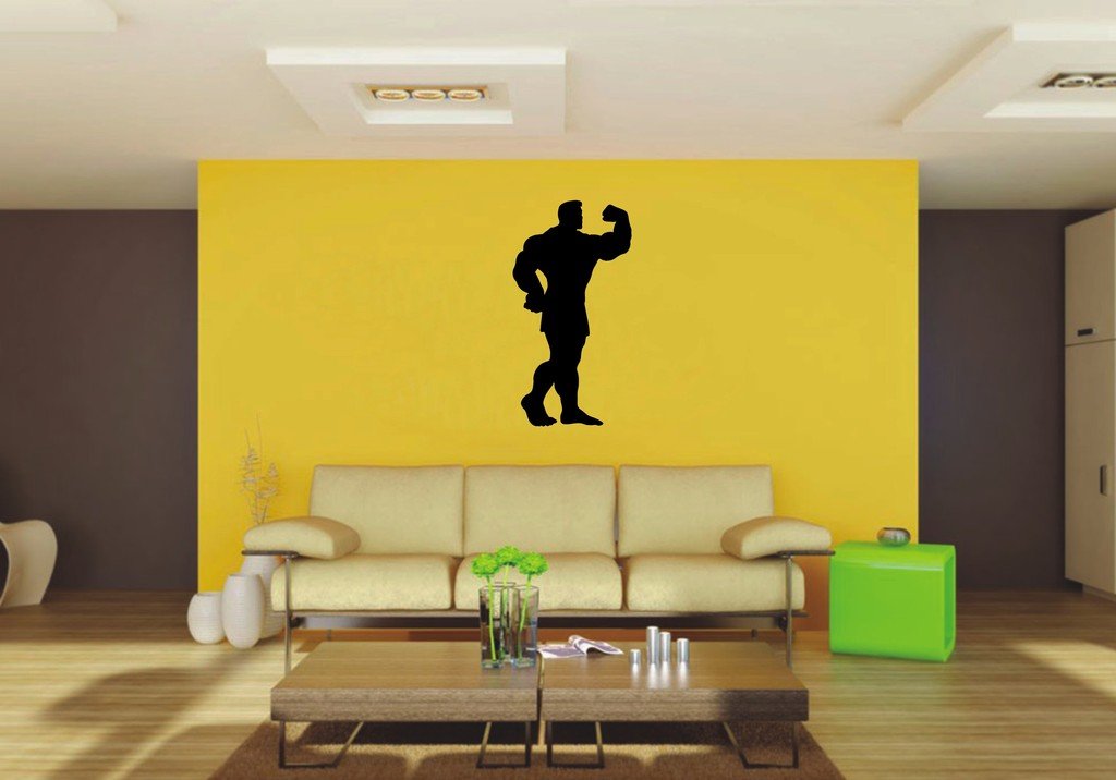 Picniva Muscle Man Style 10 Wall Decal Figure Silhouette Decor