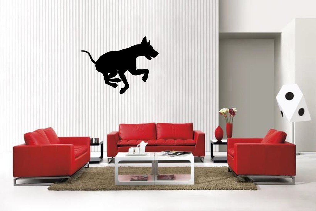 Picniva Matte Black Doberman Style 12a Vinyl Wall Decal Pet Animal Decor