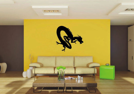 Picniva 22x20.72 East Dragon Style 4 Vinyl Wall Decal Fantasy Decor