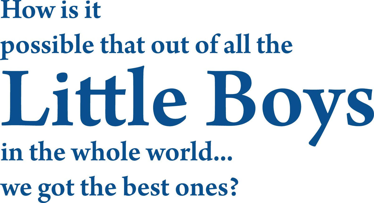 Decaltor Little Boys Quote Vinyl Wall Decal