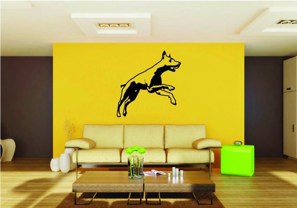 Picniva Doberman Dog Style 13 Removable Vinyl Wall Decal