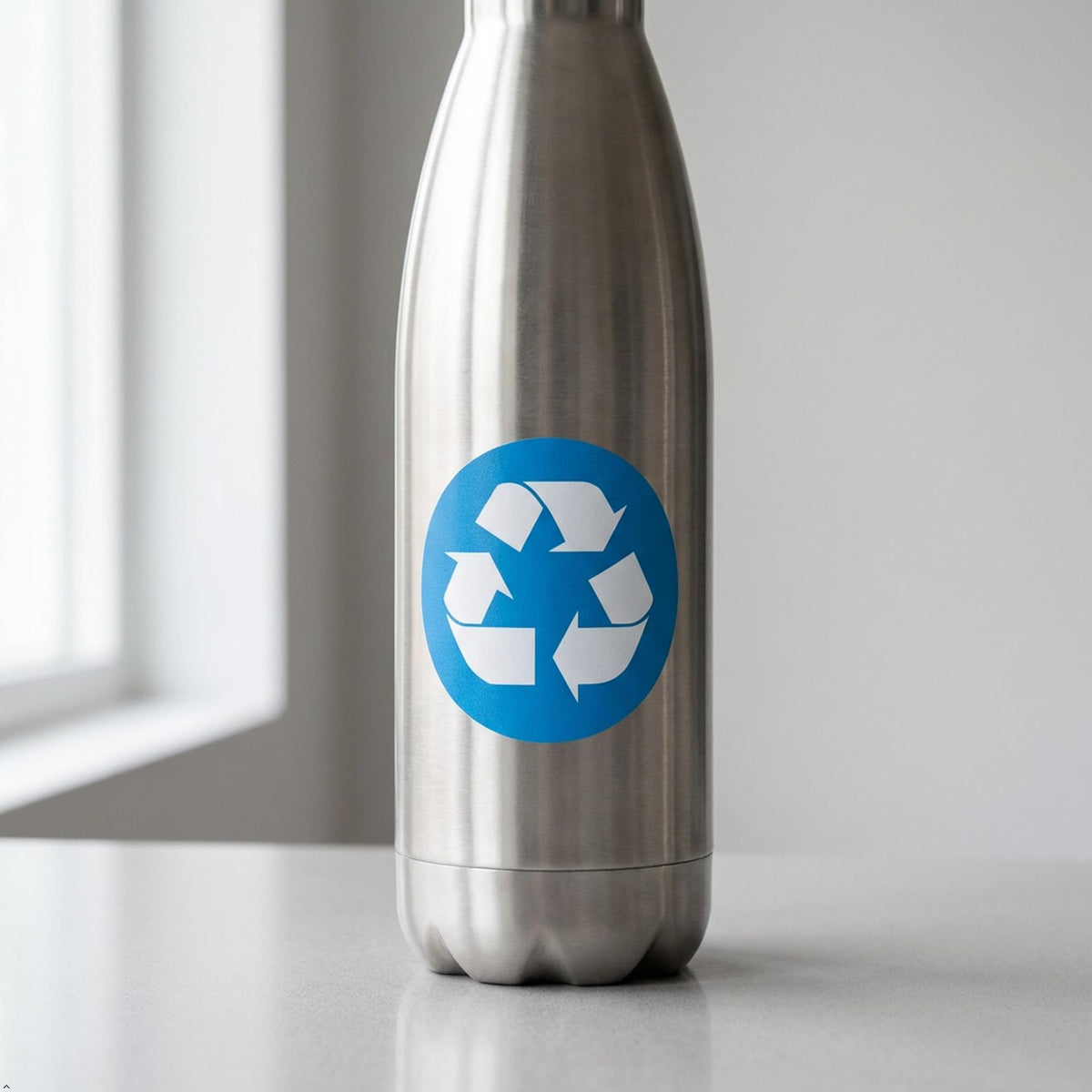 Decaltor Recycle Circle Vinyl Decal, 5 in, Car Window Sticker