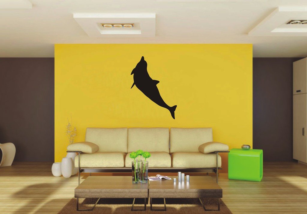 Picniva Dolphin Sty6a Vinyl Wall Decal, Approx 22 x 30.18 in, Removable