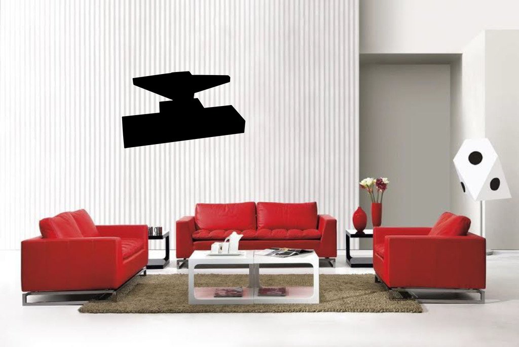 Picniva Matte Black Anvil Style 2a Vinyl Wall Decal Home Decor