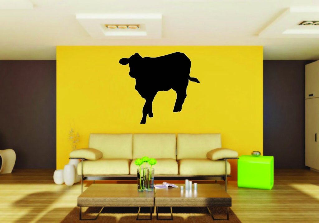 Picniva Cow Sty30 Vinyl Wall Decal, Approx 22 x 19.8 in, Removable