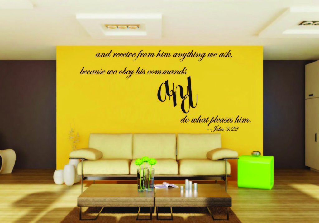 Picniva John 3:22 Scripture Removable Vinyl Wall Decal