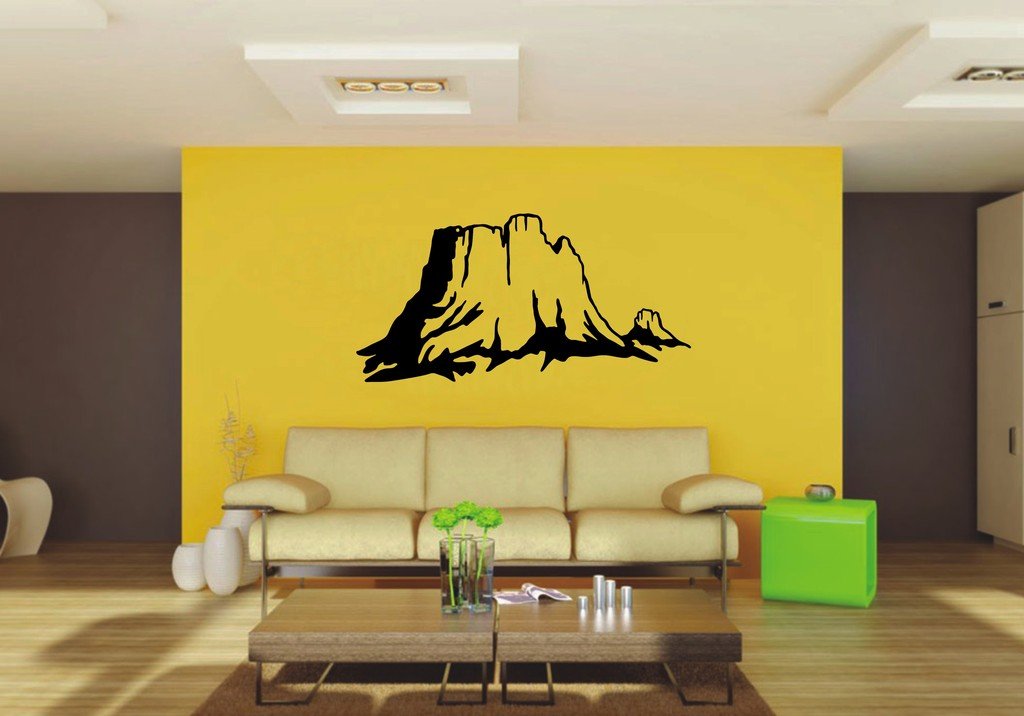 Picniva 22x11.08 Mountain Style 9 Vinyl Wall Decal Nature