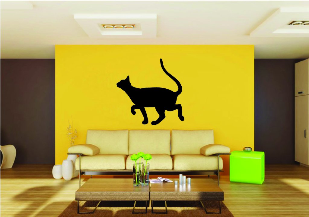 Picniva Devon Rex Cat Style 12 Removable Vinyl Wall Decal