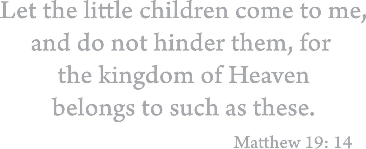 Decaltor Matthew 19:14 Bible Verse Vinyl Wall Decal, Home Decor