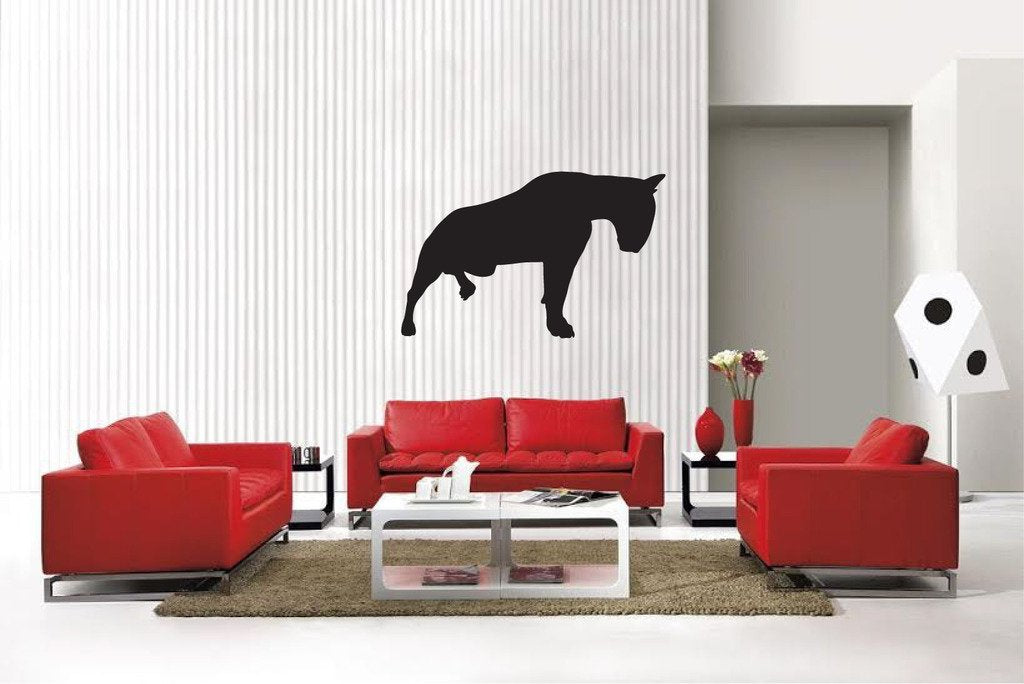 Picniva Matte Black Bull Terrier Style 33 Vinyl Wall Decal Canine Decor