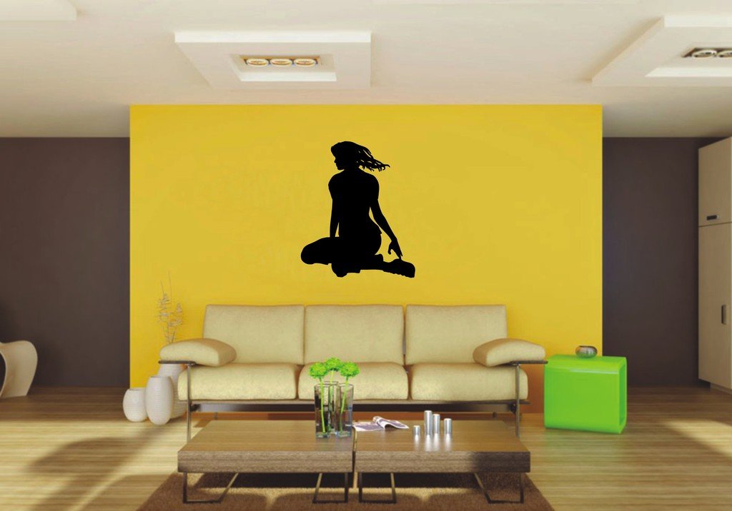Picniva 22x26.33 Sitting Style 3 Vinyl Wall Decal Figure