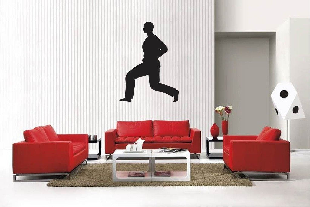 Picniva Matte Black Martial Arts Style 45 Vinyl Wall Decal Sports Decor