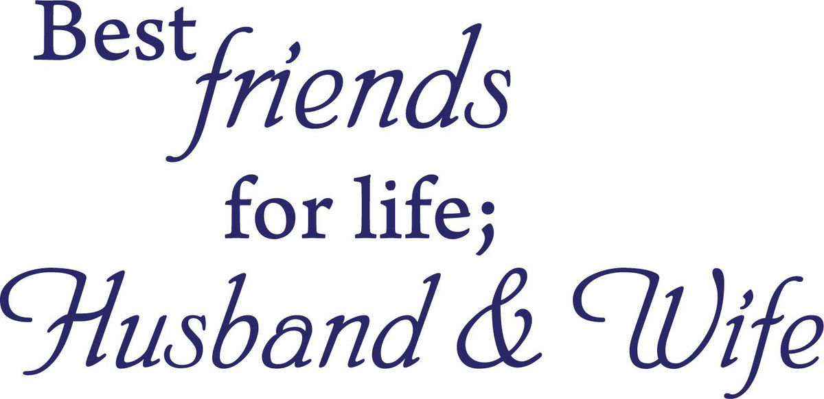 Decaltor Husband and Wife Quote Wall Decal