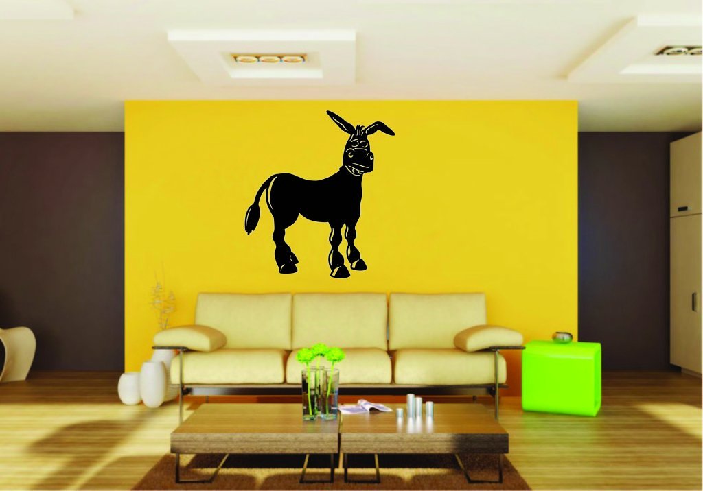 Picniva Donkey Sty7 Vinyl Wall Decal, Approx 22 x 24.5 in, Removable