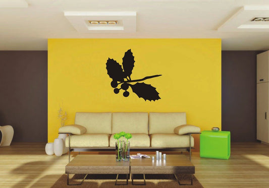 Picniva Holly Sty1a Vinyl Wall Decal, Approx 22 x 20.6 in, Removable